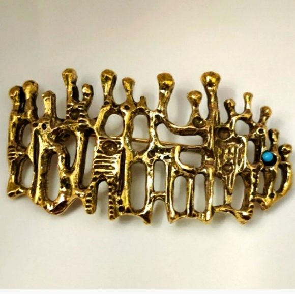 Modernist brutalist brooch by Aharon Bezalel - Picture 5 of 5